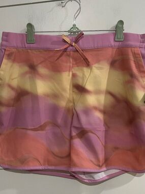 Columbia Girls Pink Yellow Orange Tie-Dye Swim Skort